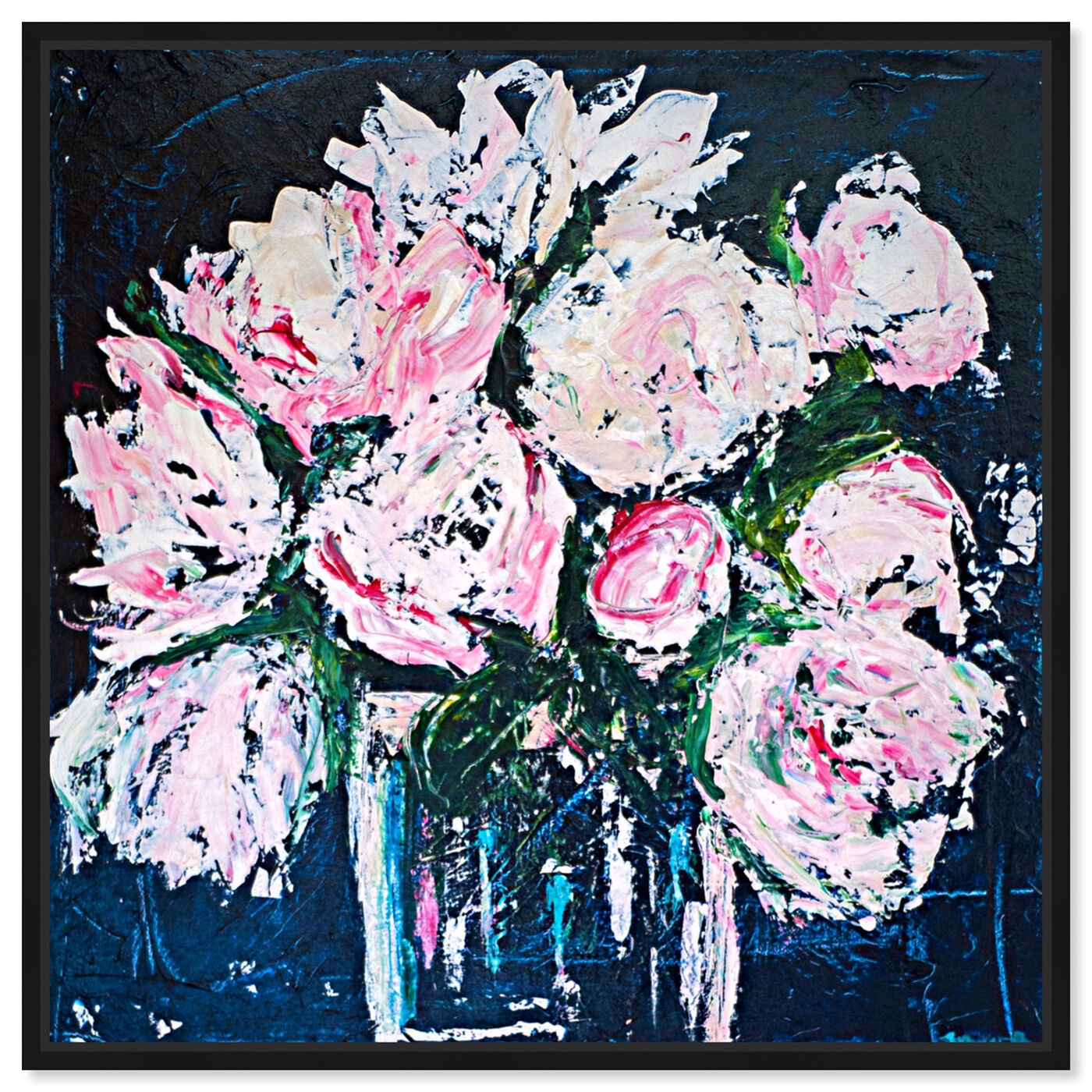 Front view of Peonies by The Bucket by Claire Sower featuring floral and botanical and florals art.
