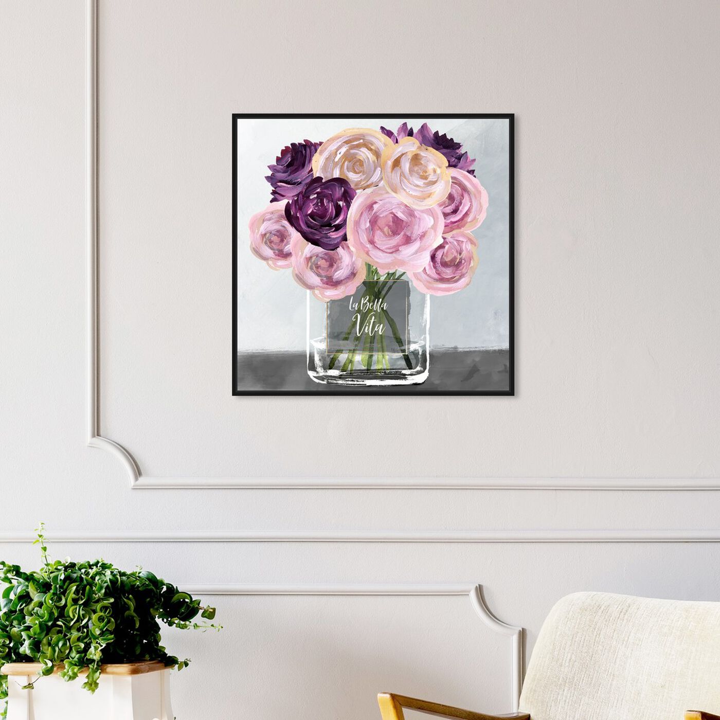 Hanging view of La Bella Vita featuring floral and botanical and florals art.