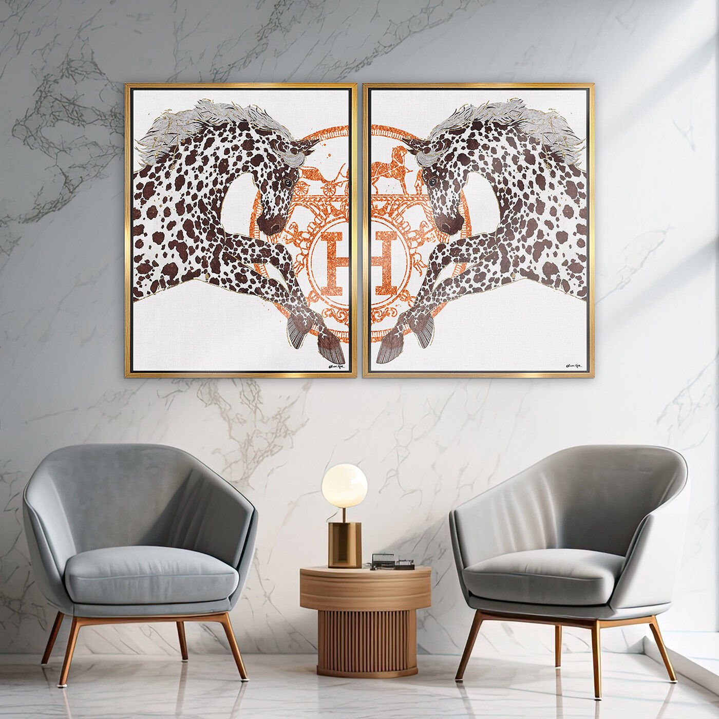 Appaloosa Cavalier Set | Fashion and Glam Wall Art by The Oliver Gal