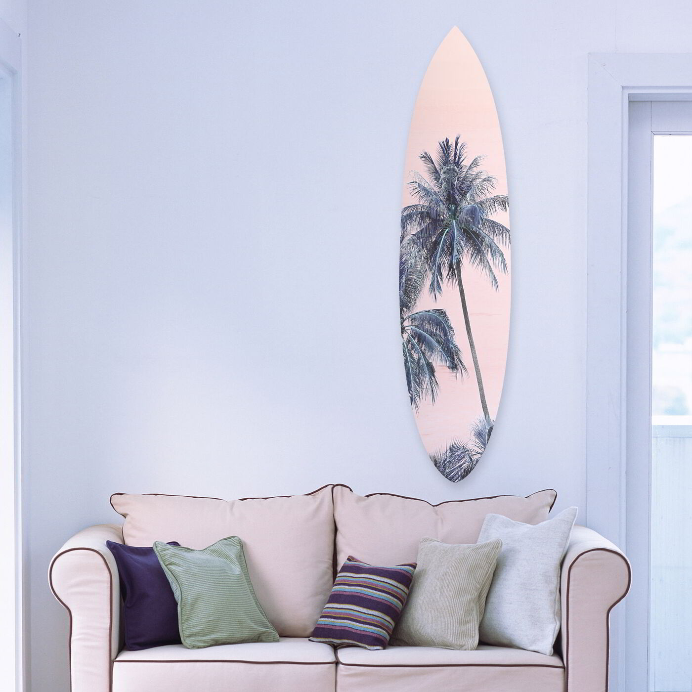 Palm Surfboard pink
