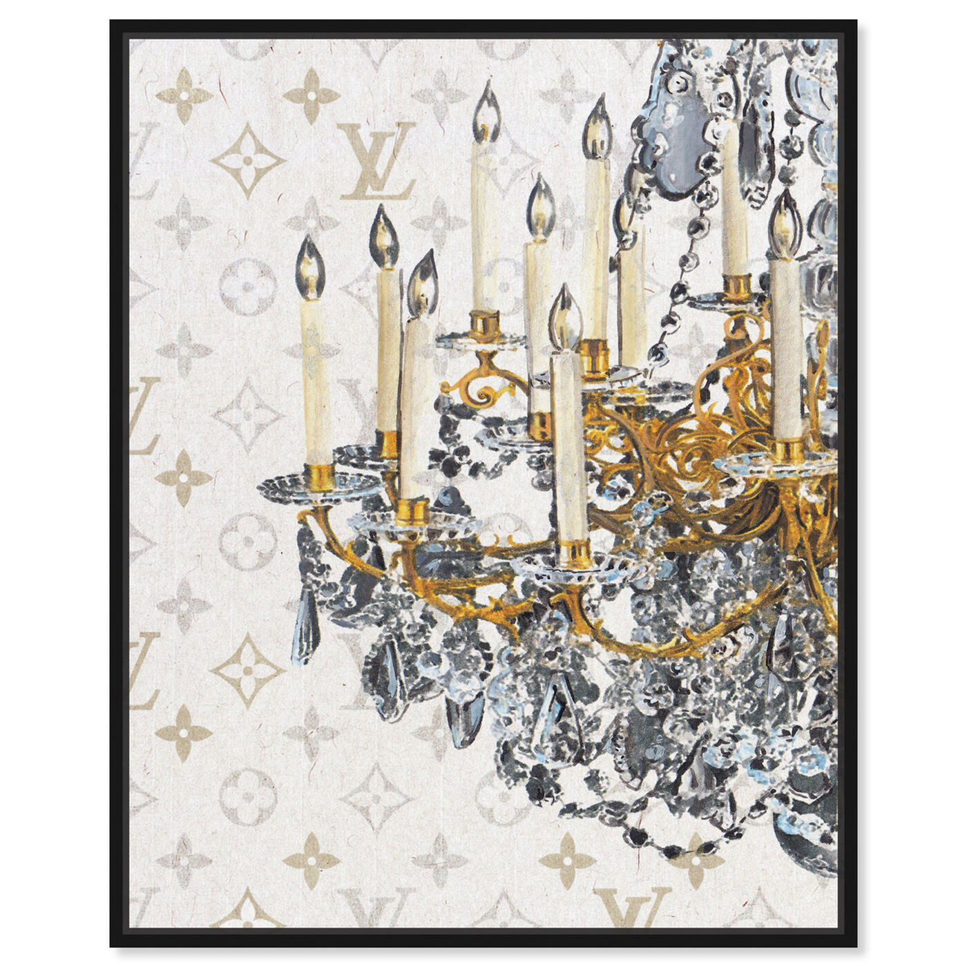 Front view of Fancy Light I featuring fashion and glam and chandeliers art.