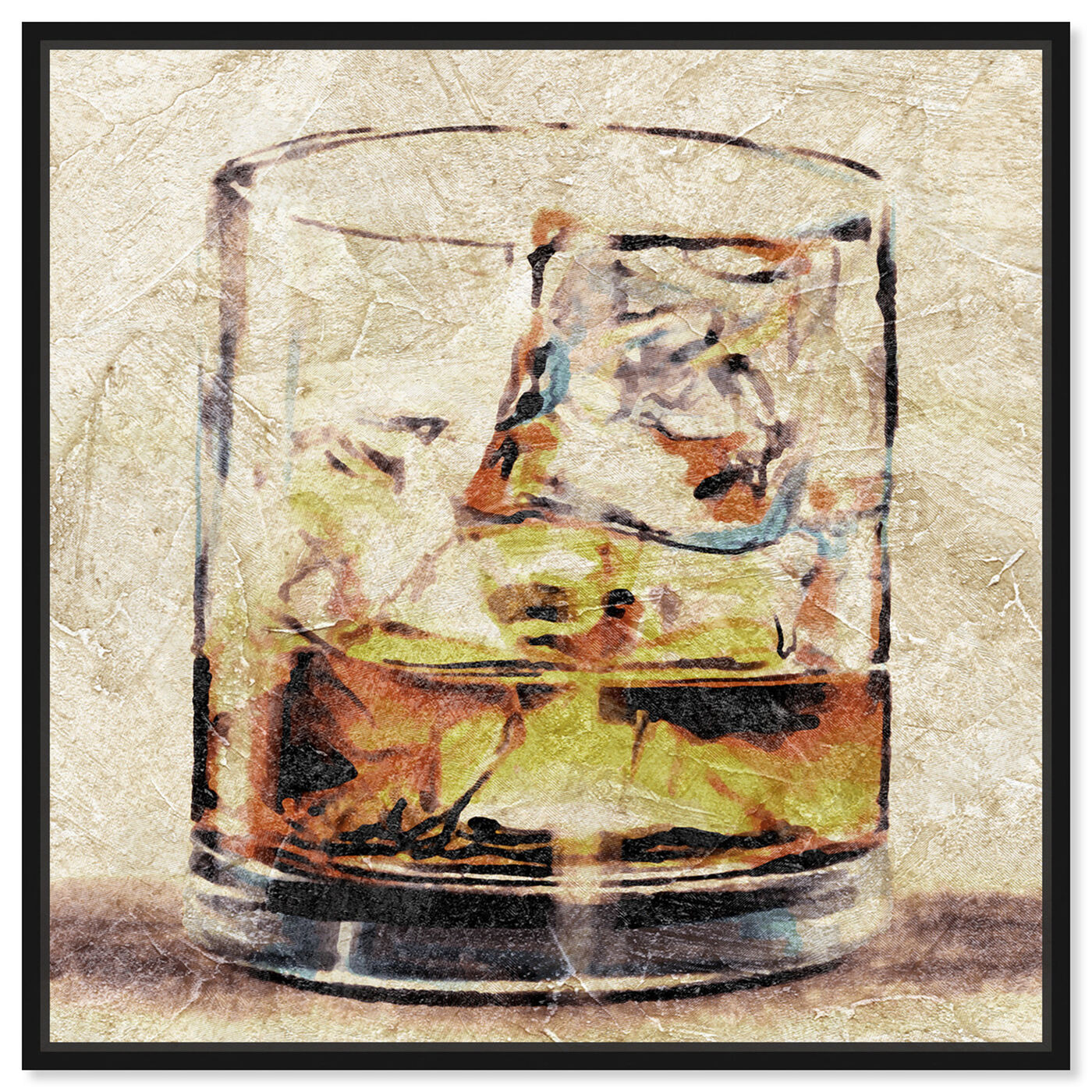 Front view of Scotch Glass featuring drinks and spirits and liquor art.