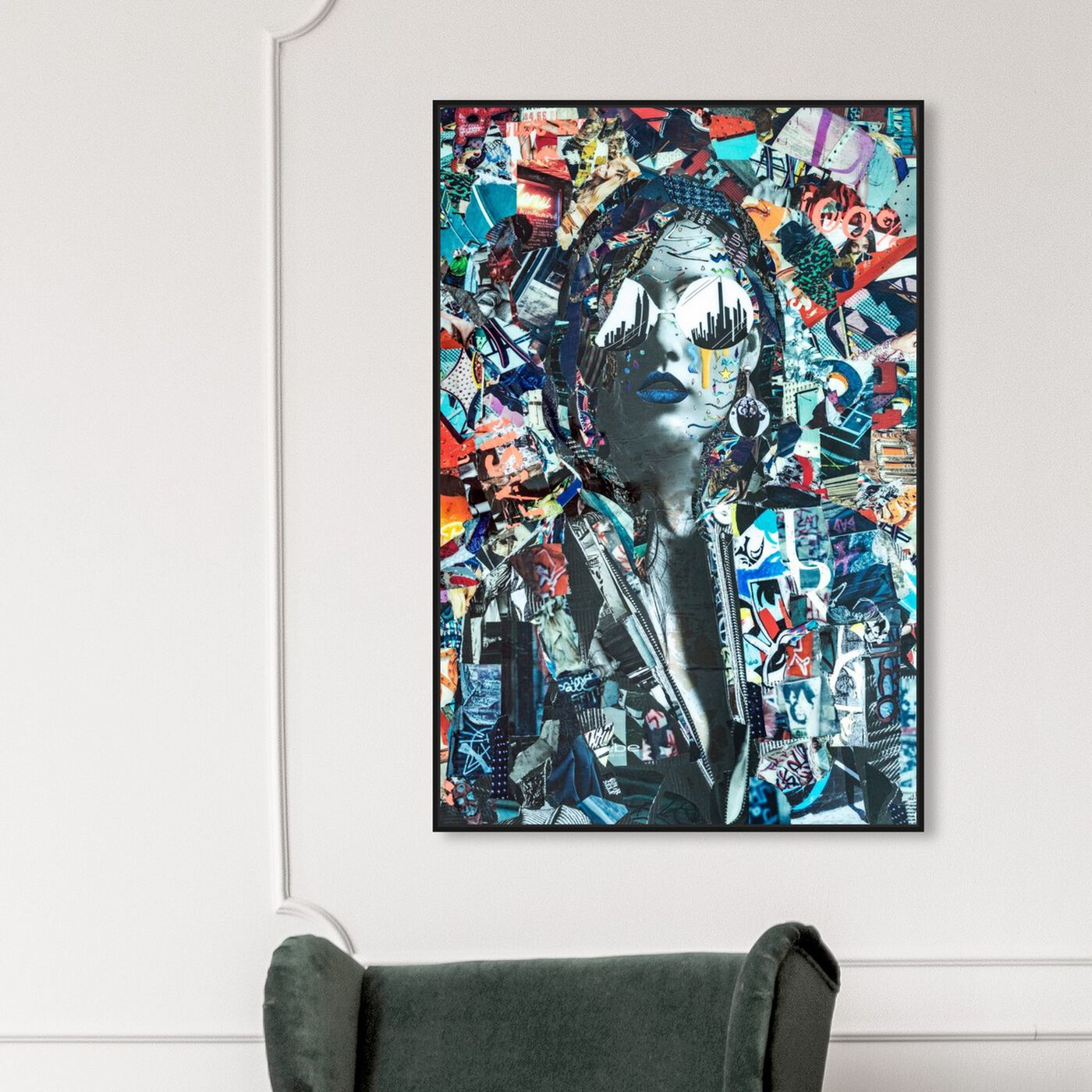 Hanging view of City by Katy Hirschfeld I featuring fashion and glam and portraits art.