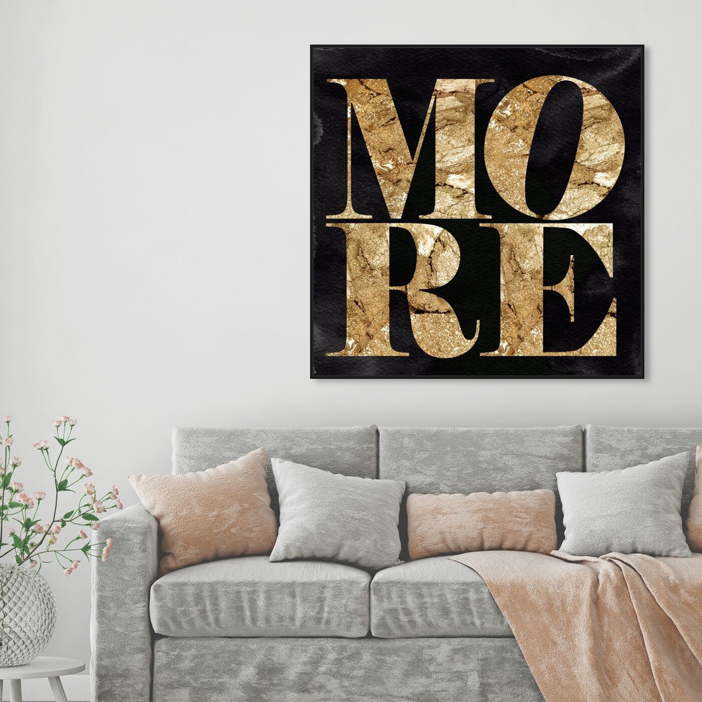 Hanging view of Solid Gold More featuring typography and quotes and love quotes and sayings art.