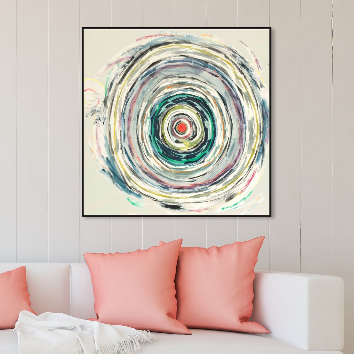 Hanging view of Sai - Pictis Spiralis III 1NM1760 featuring abstract and paint art.