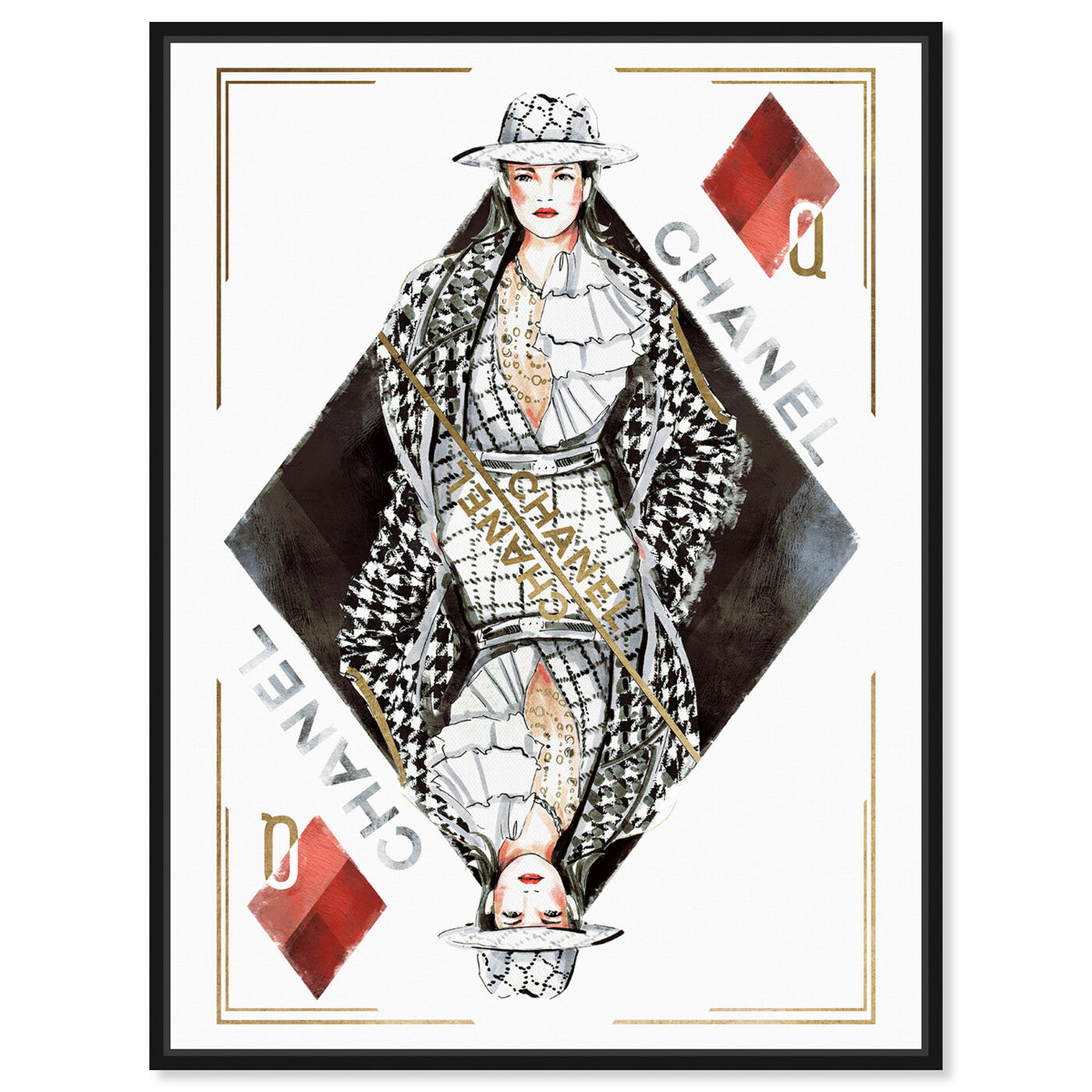 Front view of Queen of Diamonds Classic featuring fashion and glam and outfits art.