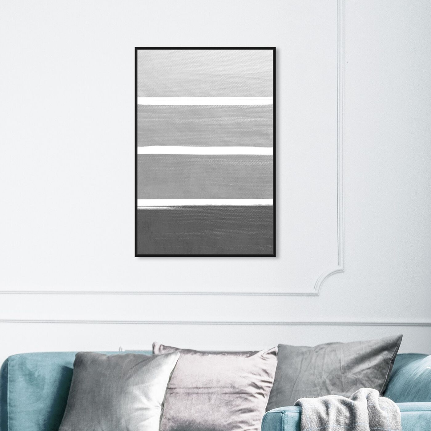 Hanging view of The Right Shade of Grey featuring abstract and paint art.