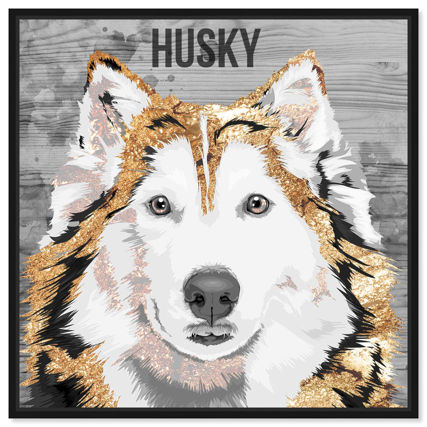 Front view of Love My Husky featuring animals and dogs and puppies art.