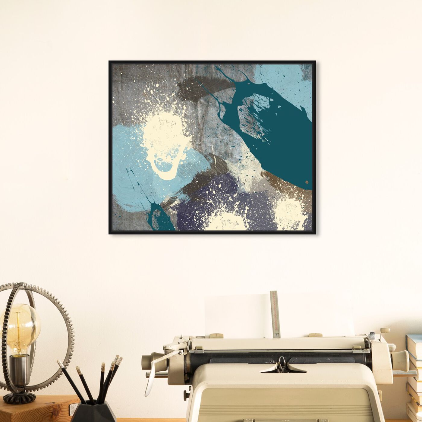 Hanging view of Storm featuring abstract and paint art.