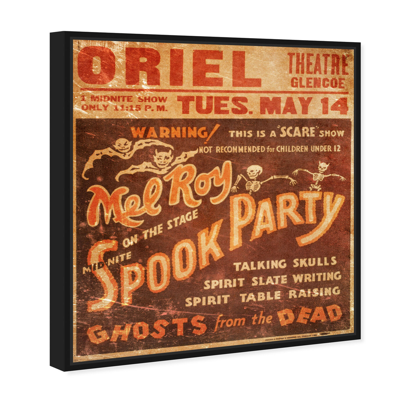 Angled view of Spooky Party featuring advertising and posters art.