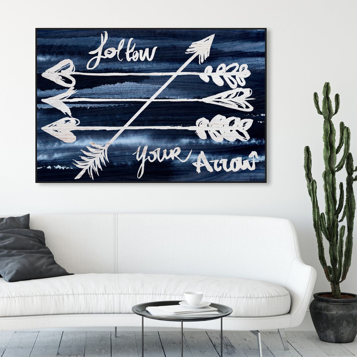 Hanging view of Follow Your Arrow featuring typography and quotes and quotes and sayings art.