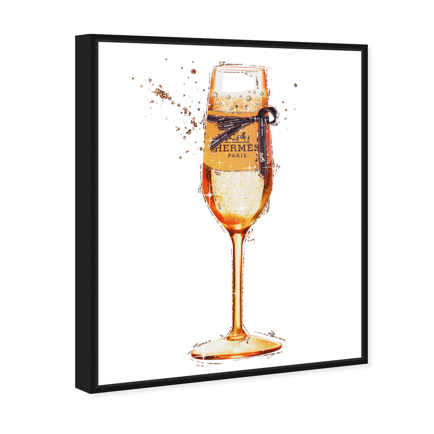 Angled view of The Orange Toast featuring drinks and spirits and champagne art.