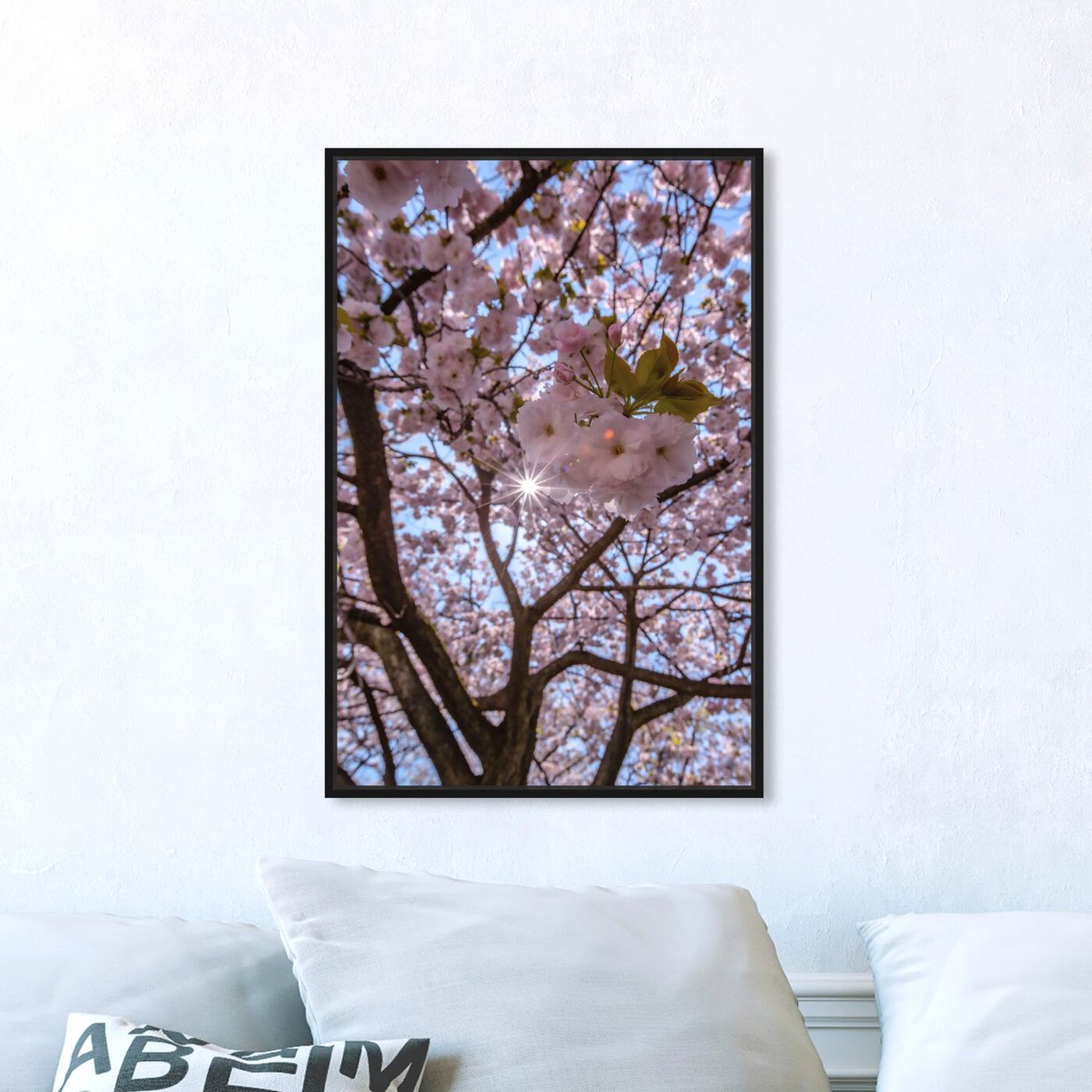 Hanging view of Curro Cardenal - Blush Cherries featuring floral and botanical and florals art.