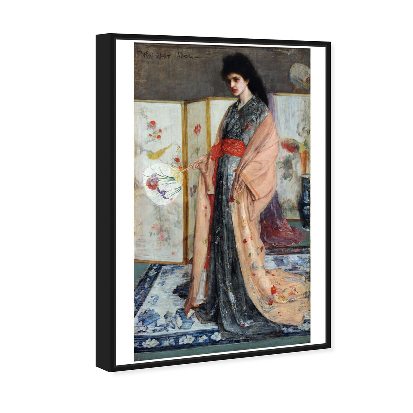 Angled view of Whistler - La Princesse Du Pays De La Porcelaine featuring classic and figurative and classical figures art.