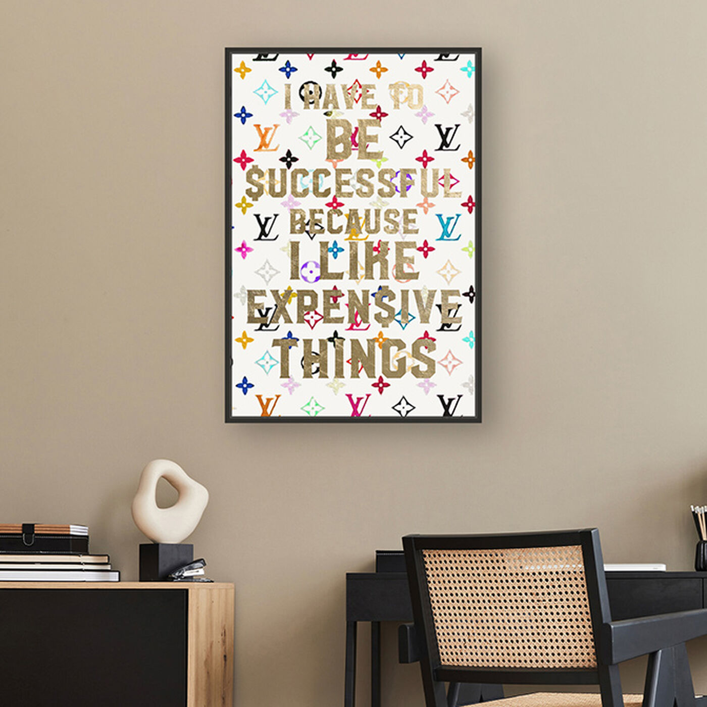 Hanging view of No Other Way Color featuring typography and quotes and fashion quotes and sayings art.