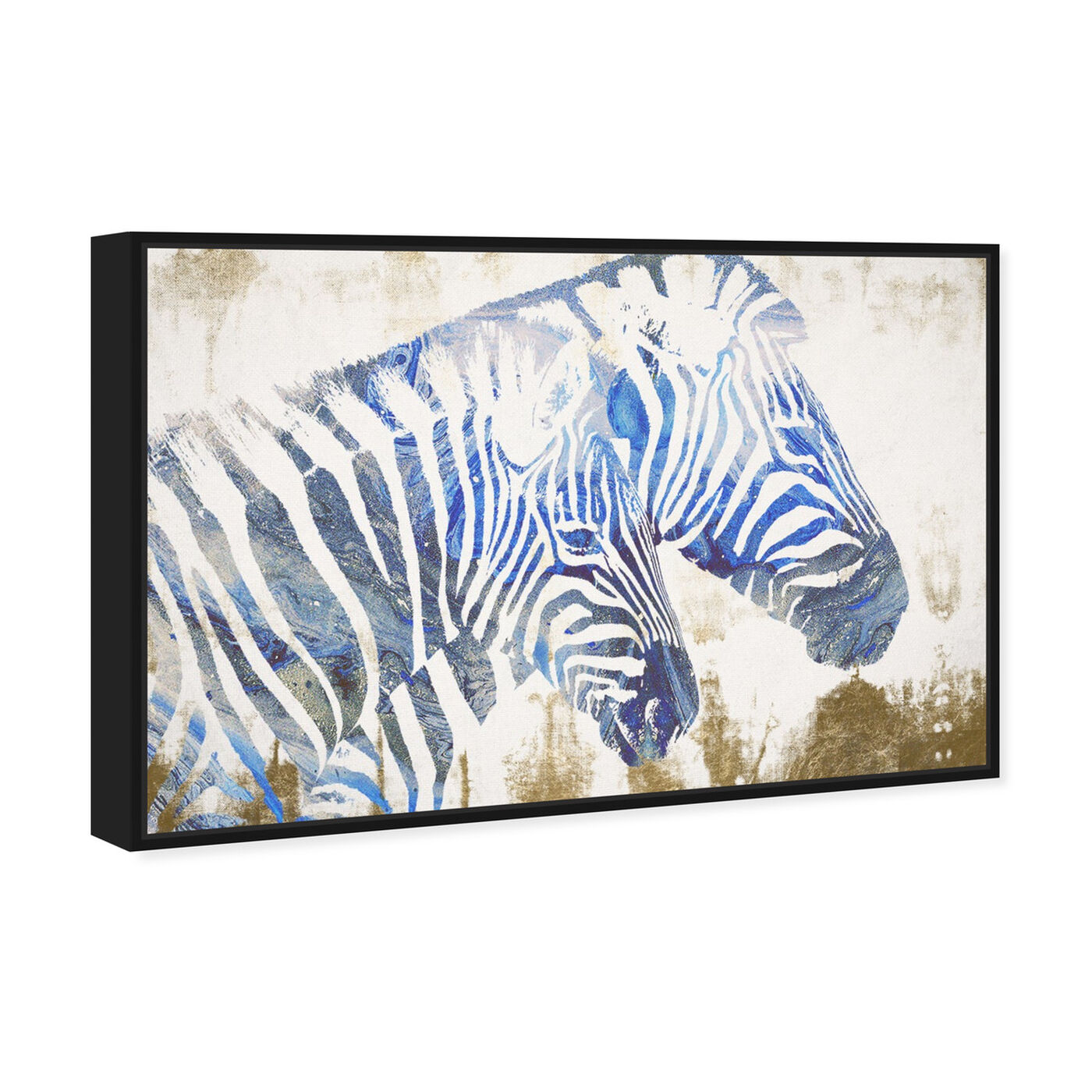 Angled view of Indigo Stripes featuring animals and zoo and wild animals art.