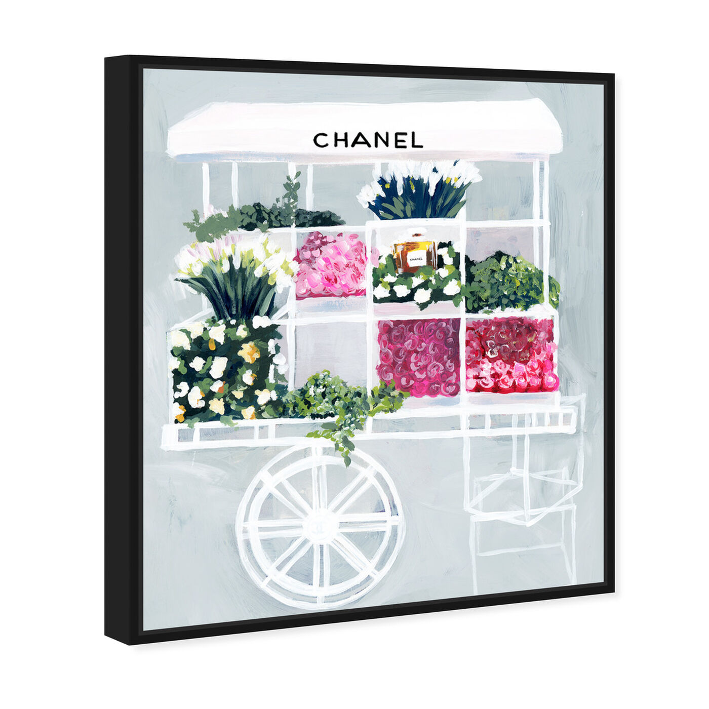 Angled view of Fashion Flower Cart featuring fashion and glam and fashion art.
