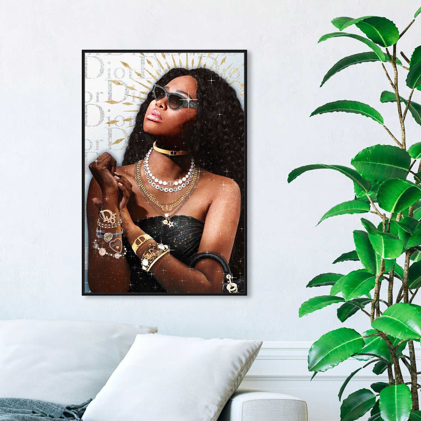 Hanging view of Getting Some Sun featuring fashion and glam and jewelry art.