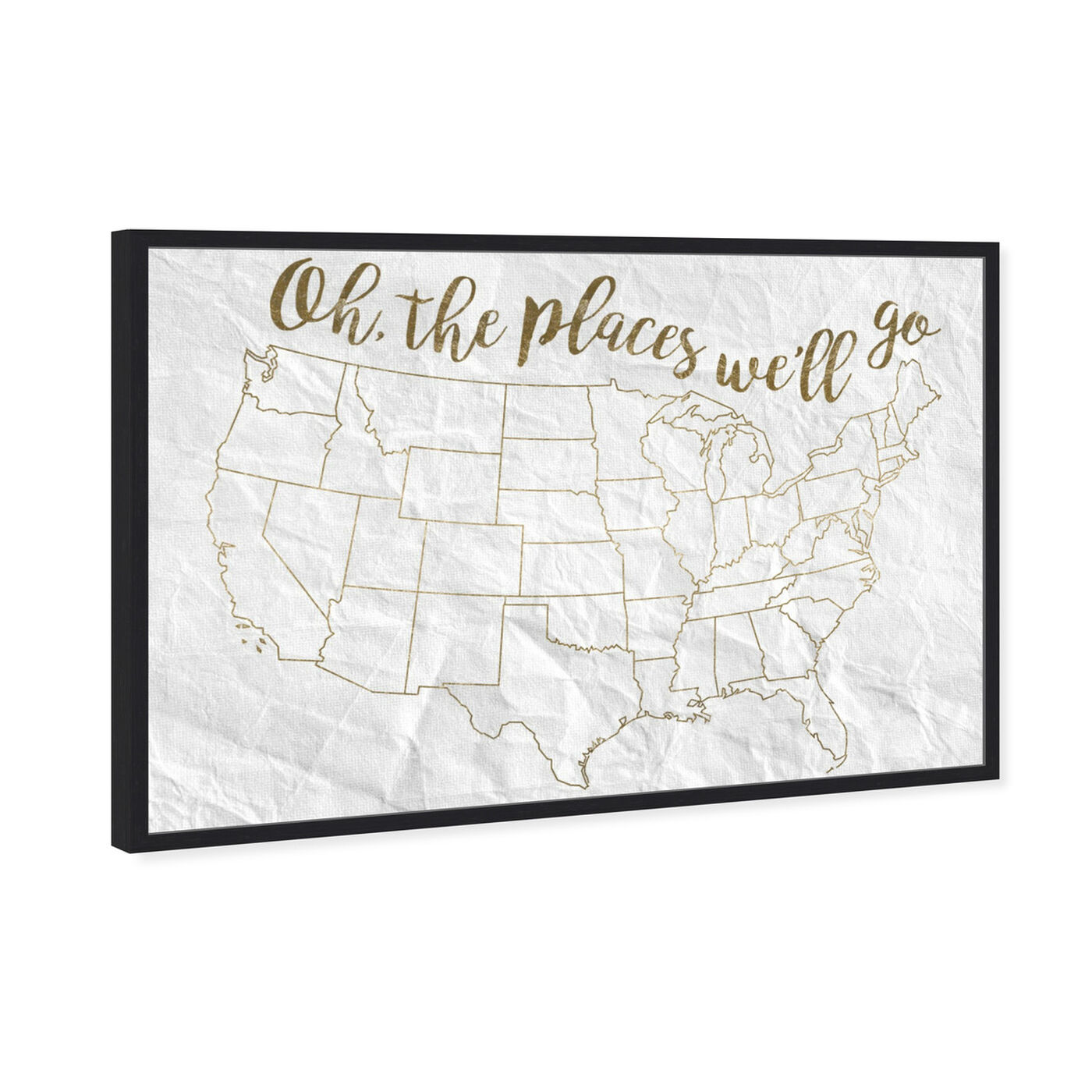 Angled view of Oh The Places Well Go featuring americana and patriotic and us states art.