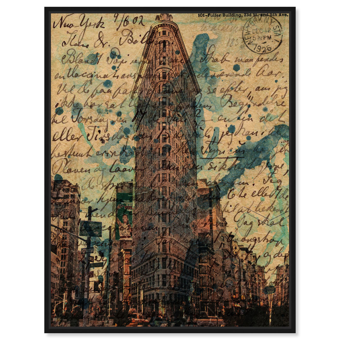 Front view of Flat Iron featuring architecture and buildings and united states buildings art.