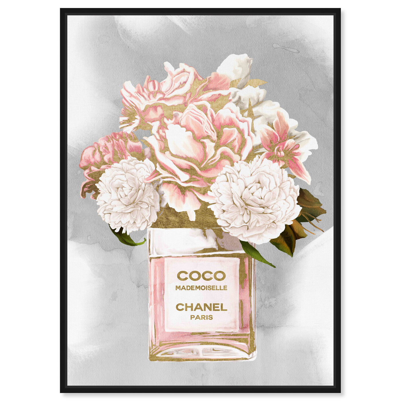 Front view of Floral Perfume Peonies Tall featuring fashion and glam and perfumes art.