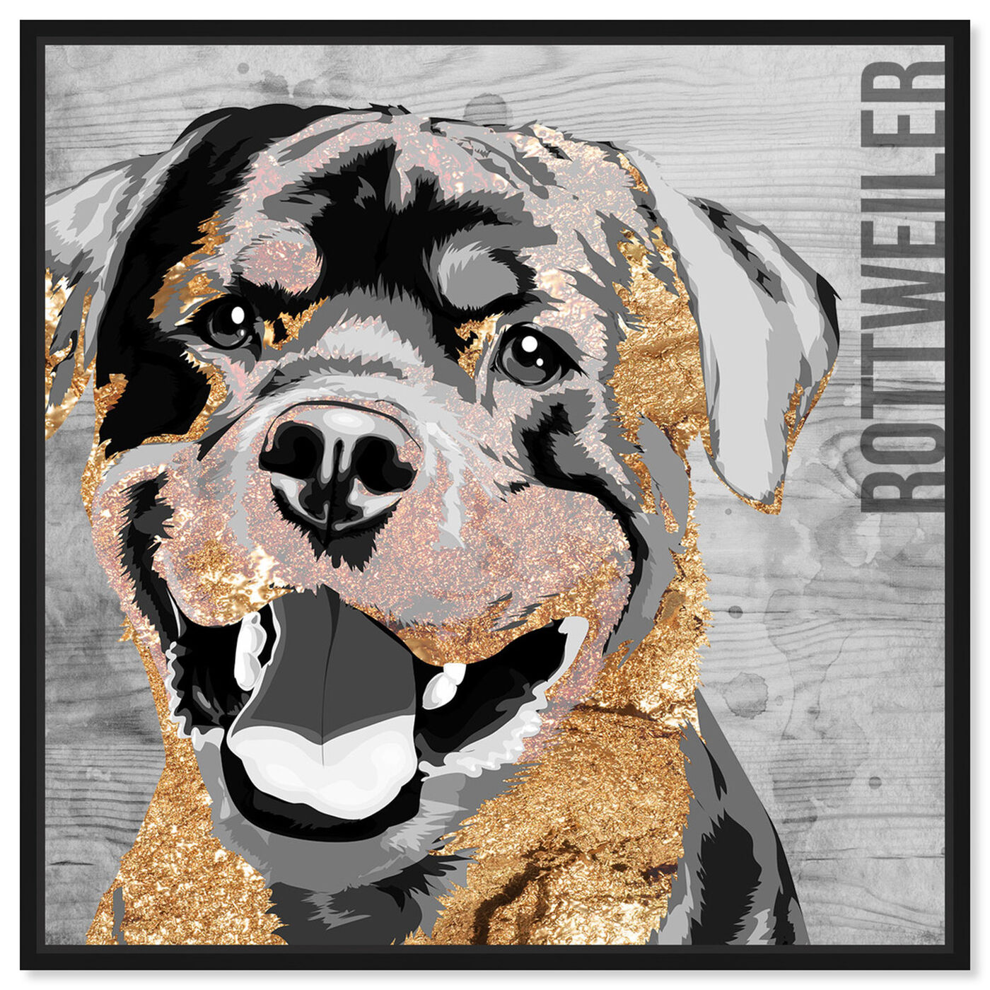 Front view of Love My Rottweiler featuring animals and dogs and puppies art.
