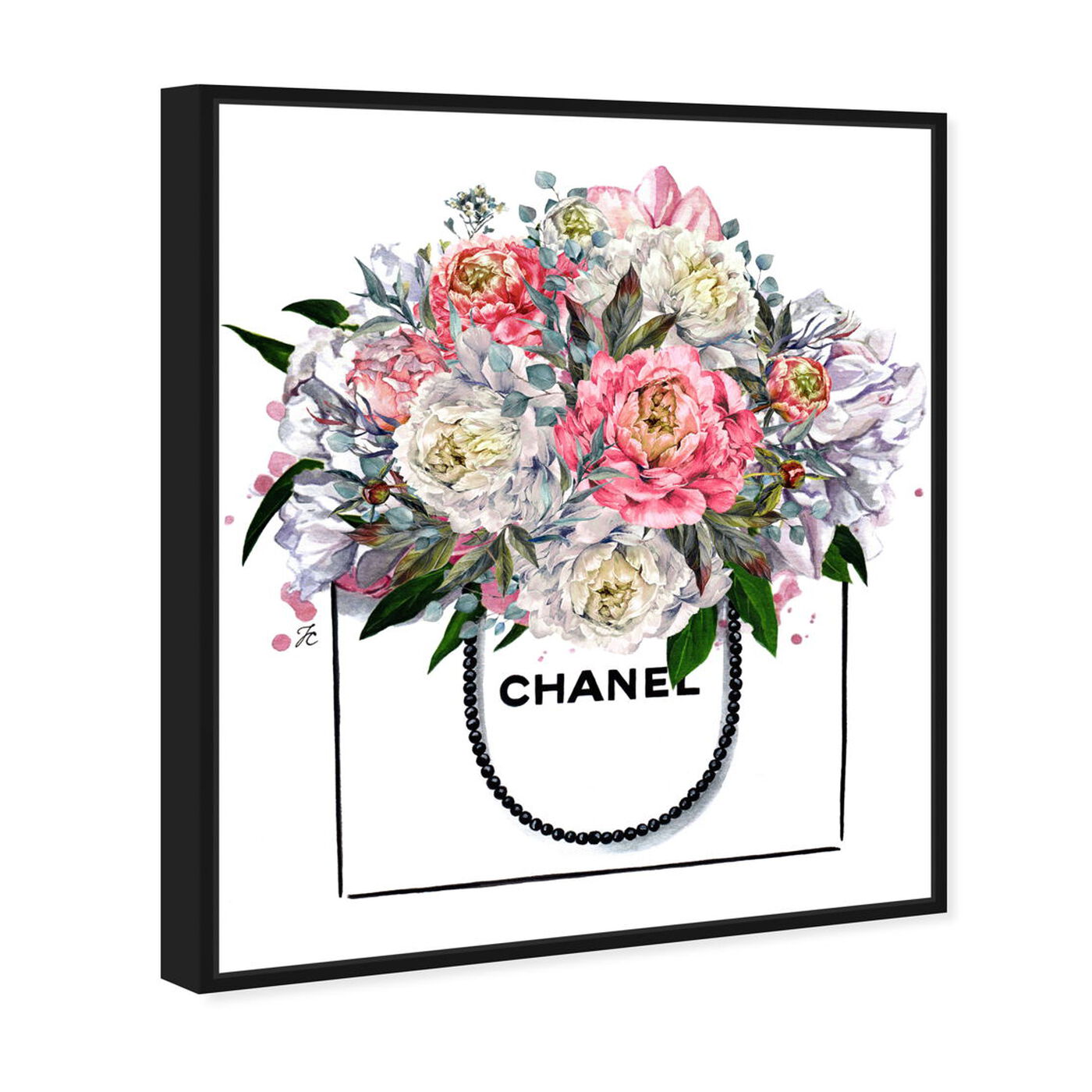Angled view of Doll Memories - Flowers and Peonies featuring floral and botanical and florals art.