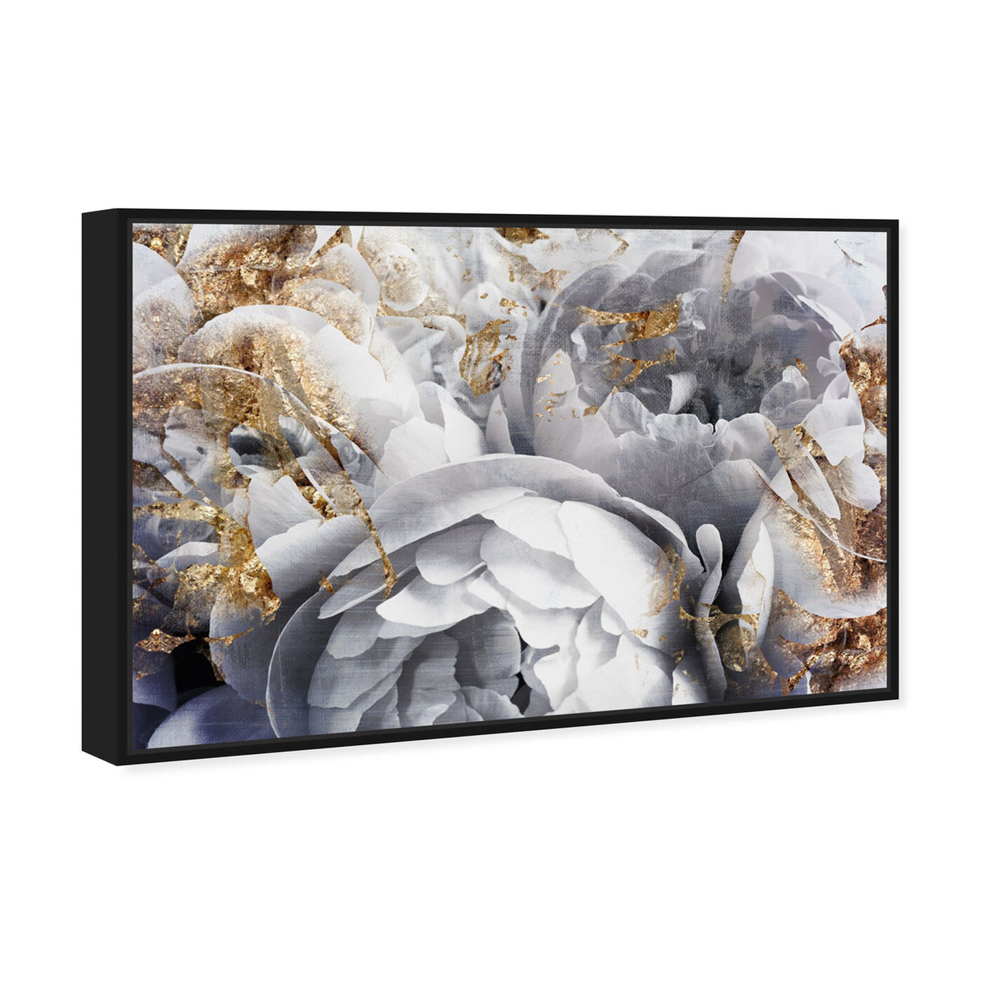 Angled view of Her Peony Garden featuring floral and botanical and florals art.