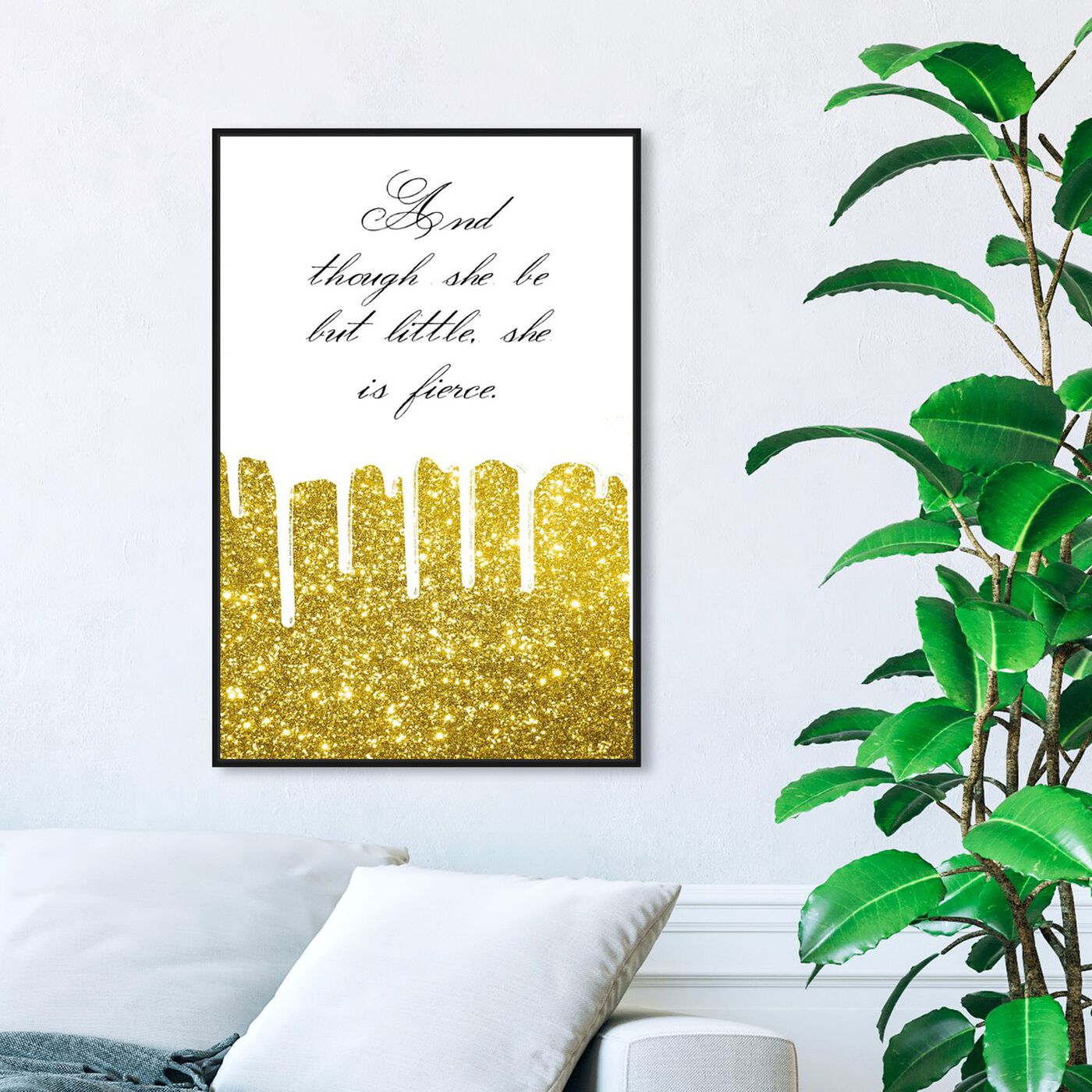 Hanging view of Fierce featuring typography and quotes and empowered women quotes and sayings art.