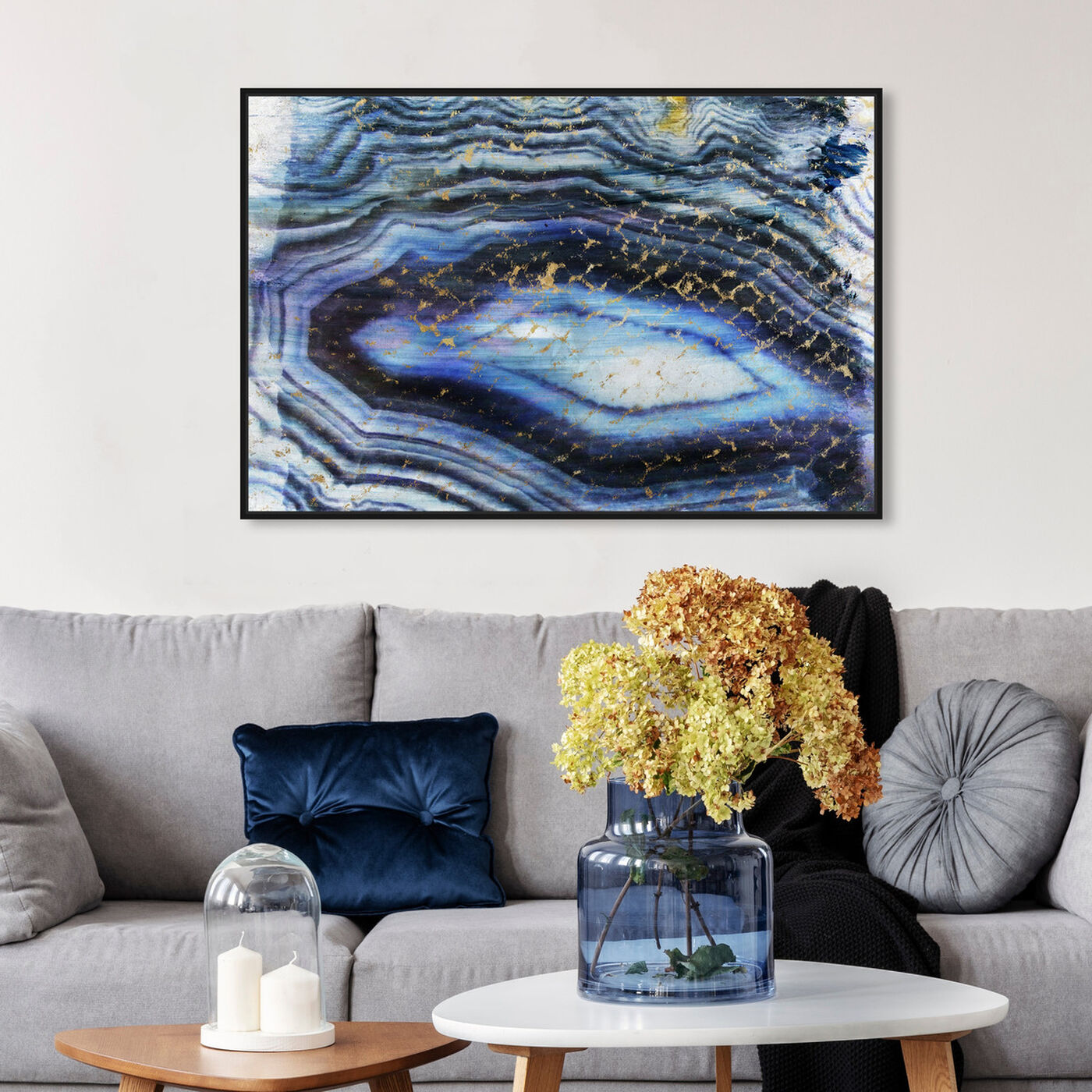 Hanging view of Sea of Gold featuring abstract and crystals art.