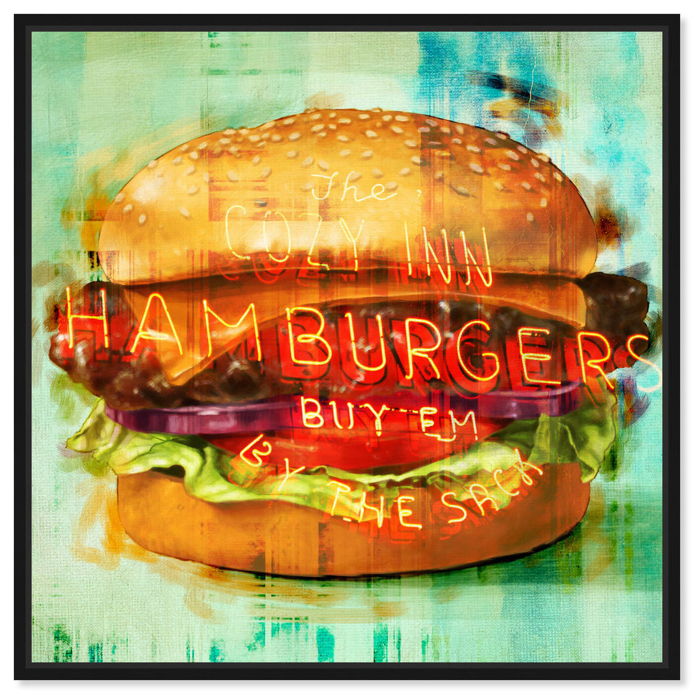 Front view of Cozy Hamburgers featuring food and cuisine and fast food art.