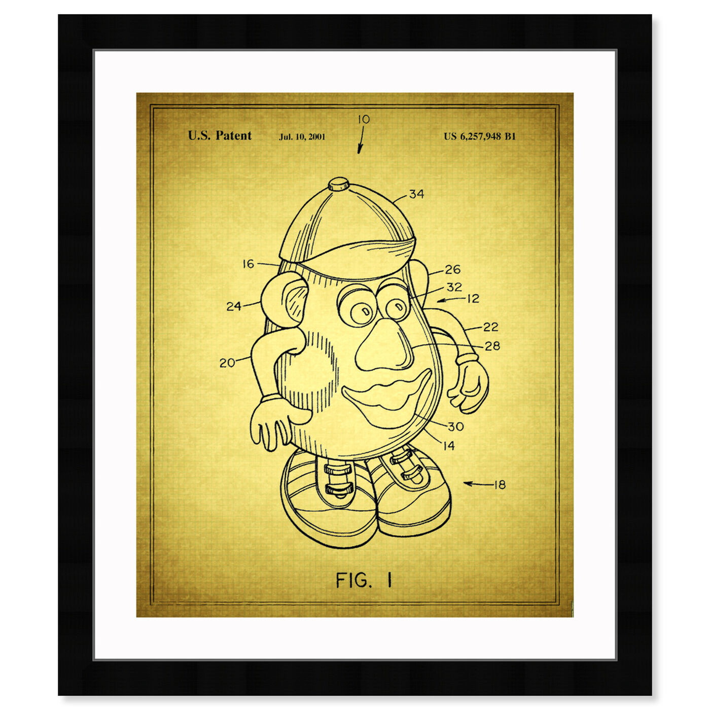 Front view of Mr Potato, 2001 featuring symbols and objects and toys art.