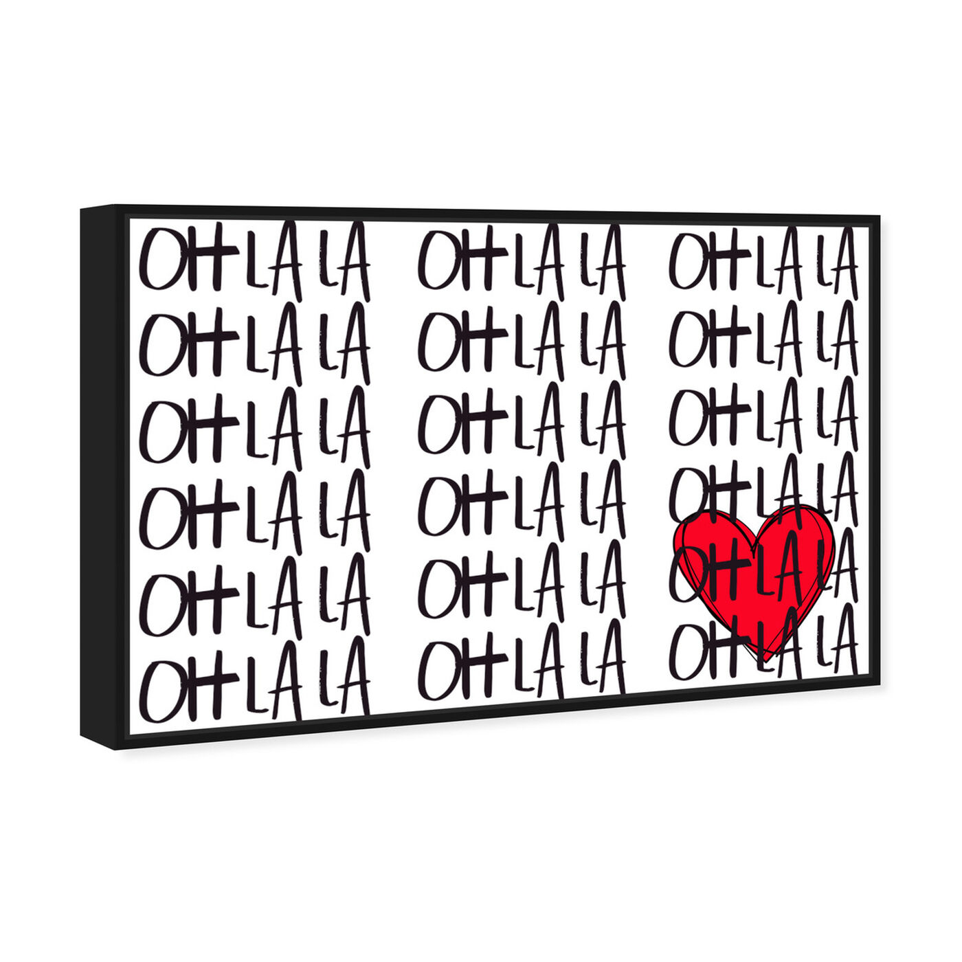 Angled view of OHLALA featuring typography and quotes and quotes and sayings art.