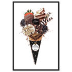 Front view of Black Oreo Gelato featuring fashion and glam and fashion lifestyle art. image number null