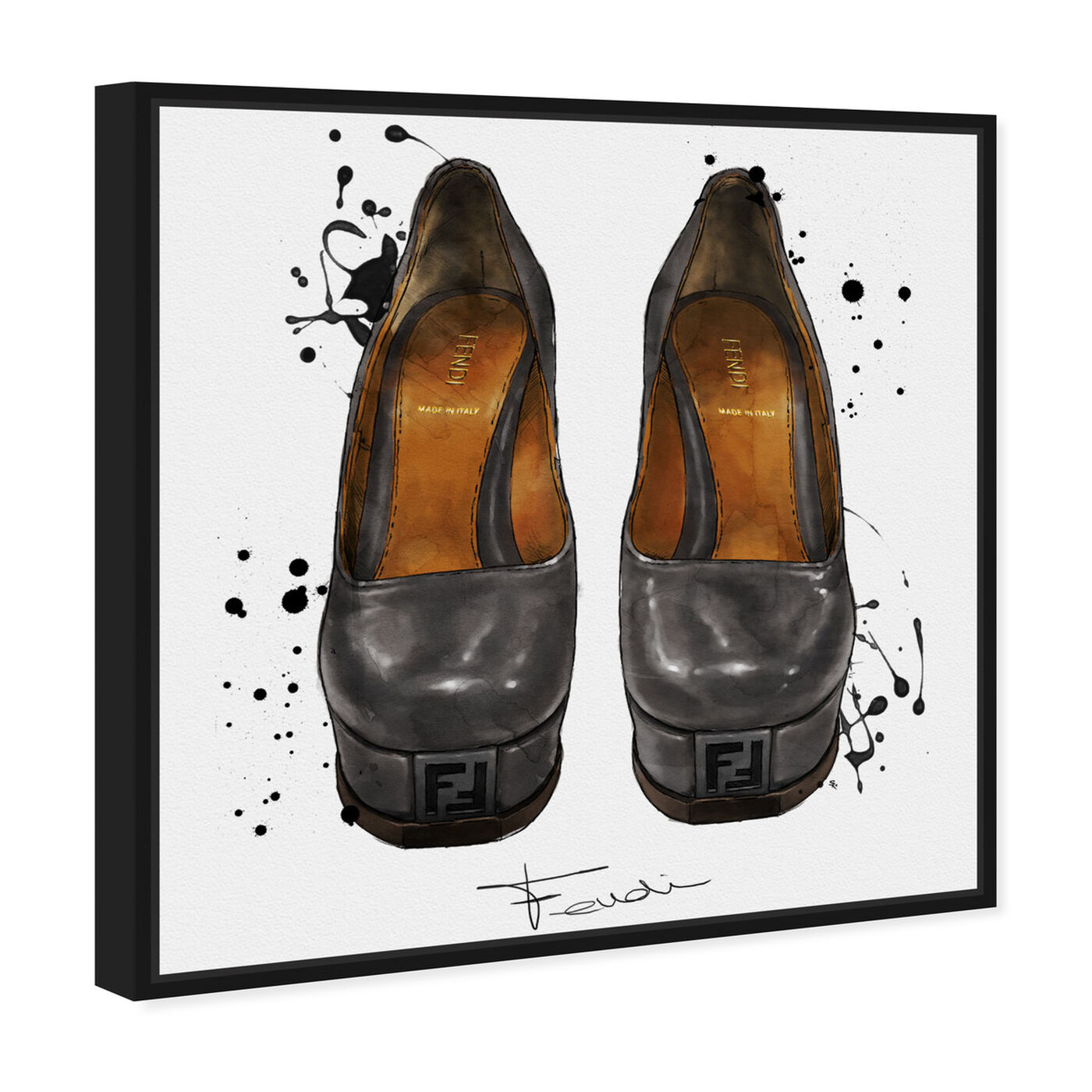 Angled view of Rome Stilettos featuring fashion and glam and shoes art.