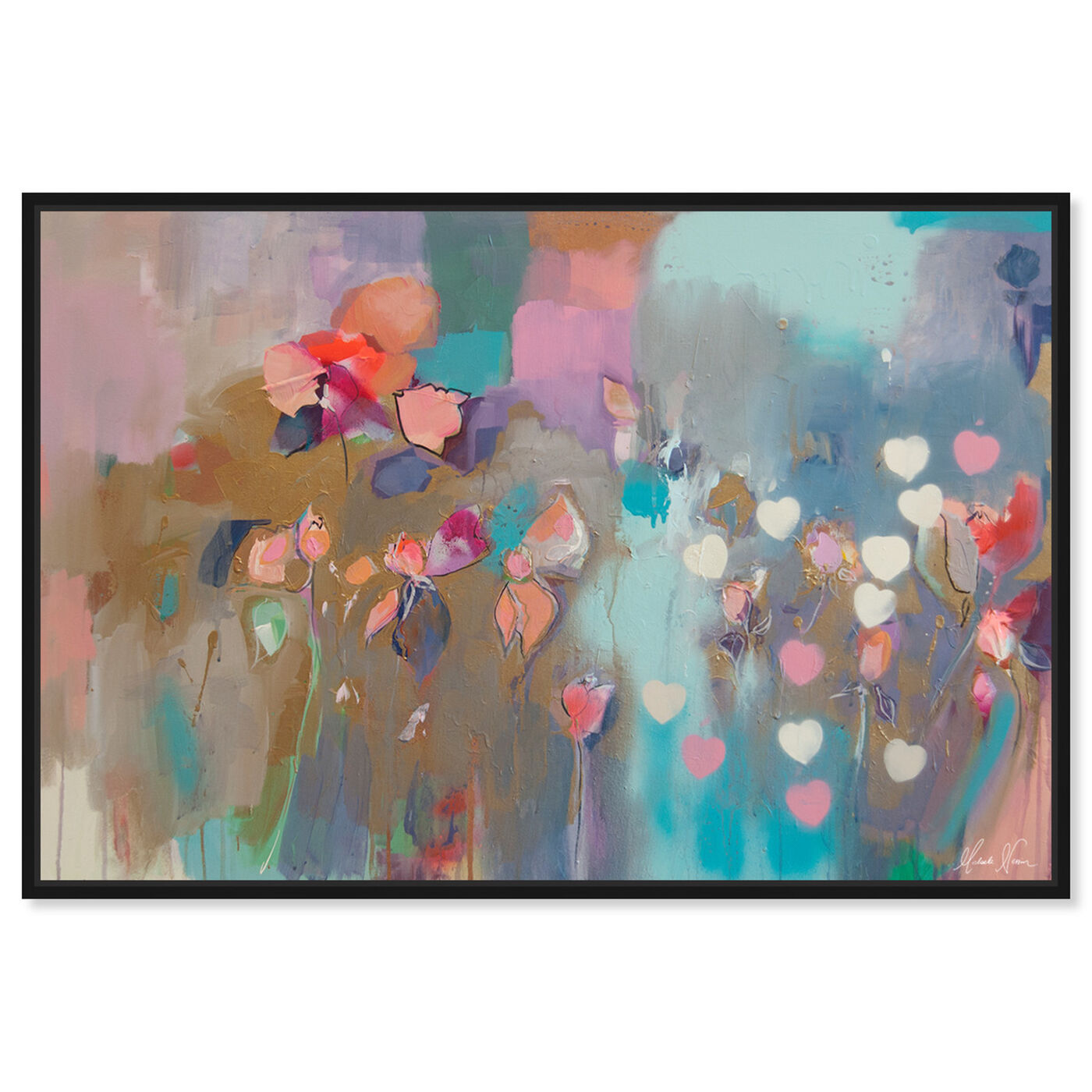 Front view of You Came to me Like a Song by Michaela Nessim featuring abstract and flowers art.
