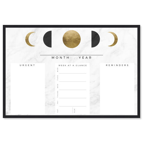 Moon Phase Reminder Marble and Gold