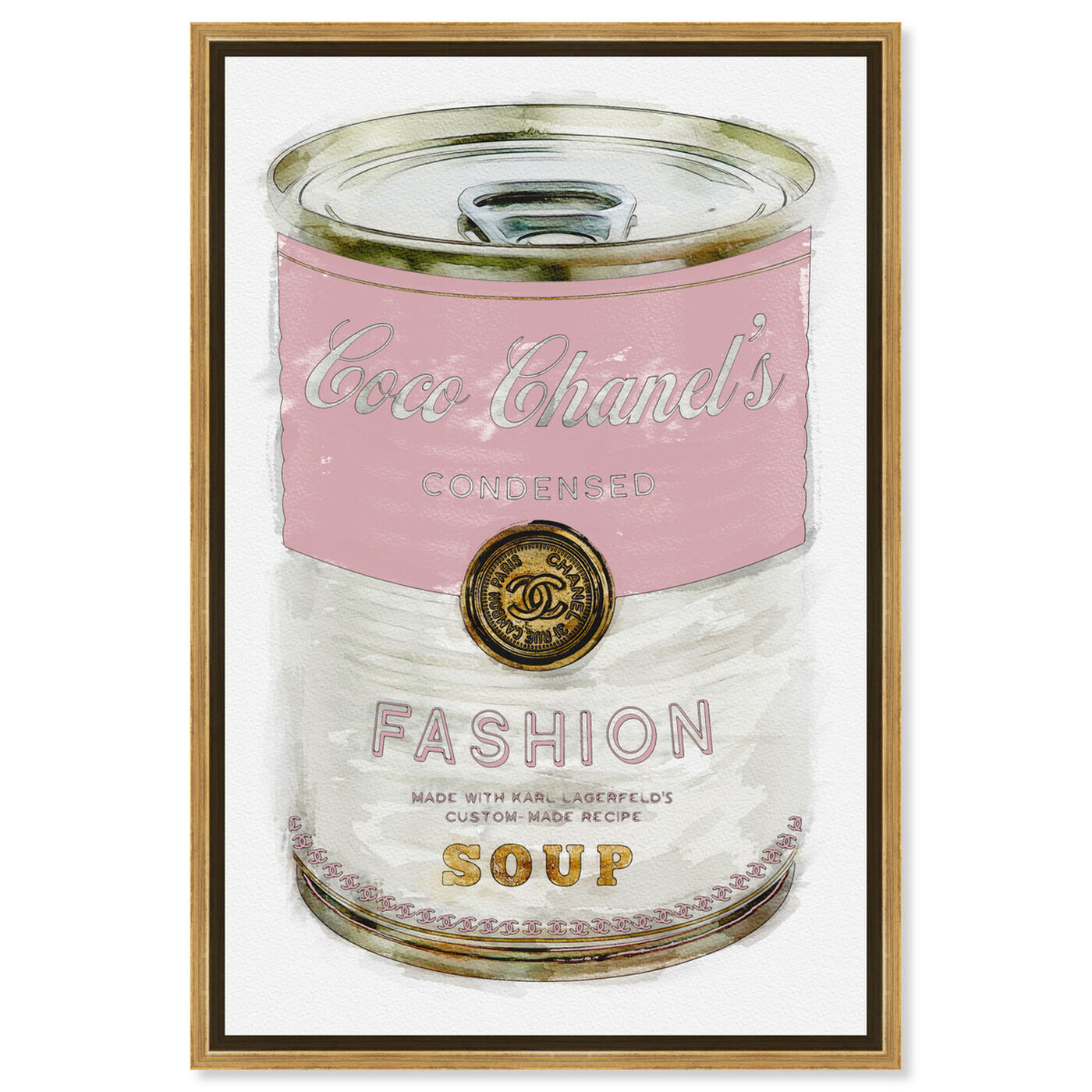 Front view of Fashion Soup Pink featuring fashion and glam and soup can art.