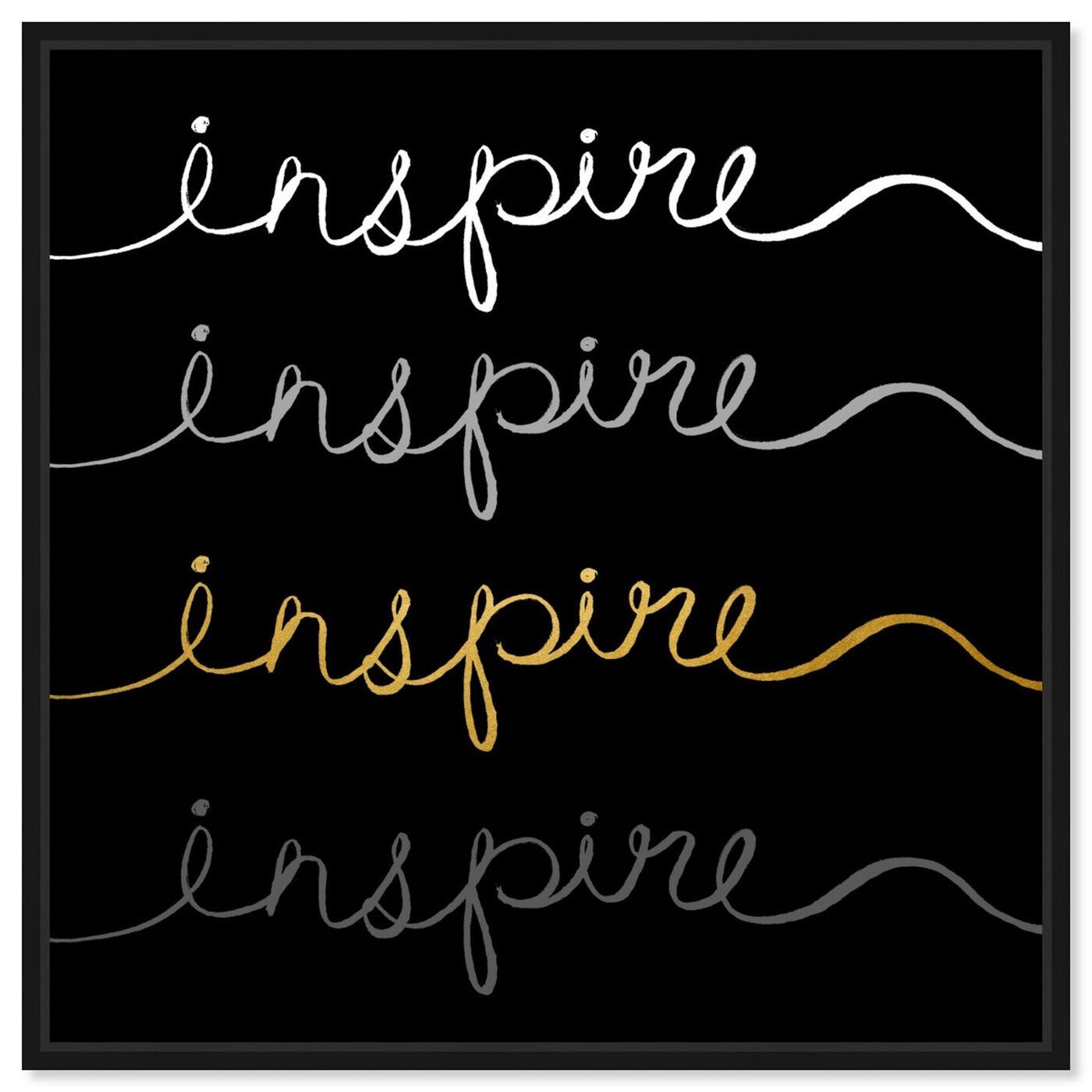 Front view of Inspire Script featuring typography and quotes and inspirational quotes and sayings art.