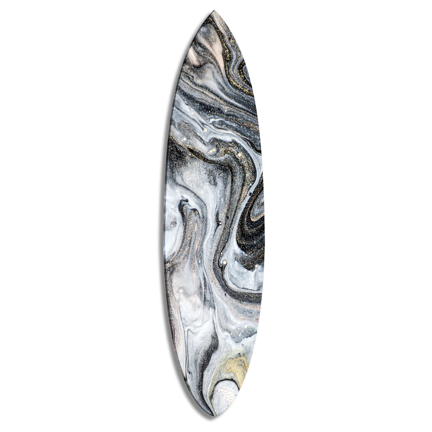 Marbled Gold Surfboard  Wall Art by The Oliver Gal