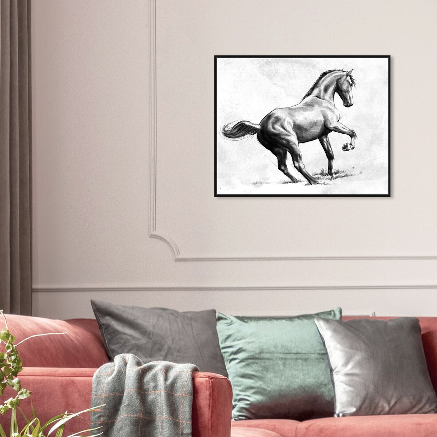 Hanging view of EQUUS III featuring animals and farm animals art.