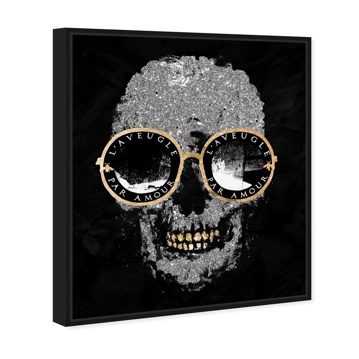 Angled view of Razz-Dazz Denticles Shades and Skull featuring fashion and glam and accessories art.
