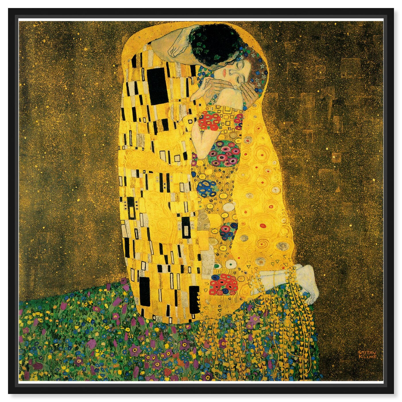 Front view of Klimt - The Kiss featuring classic and figurative and classic art.