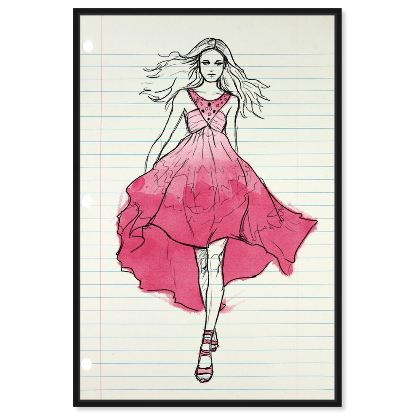 Front view of Runway Letter Rose featuring fashion and glam and dress art.