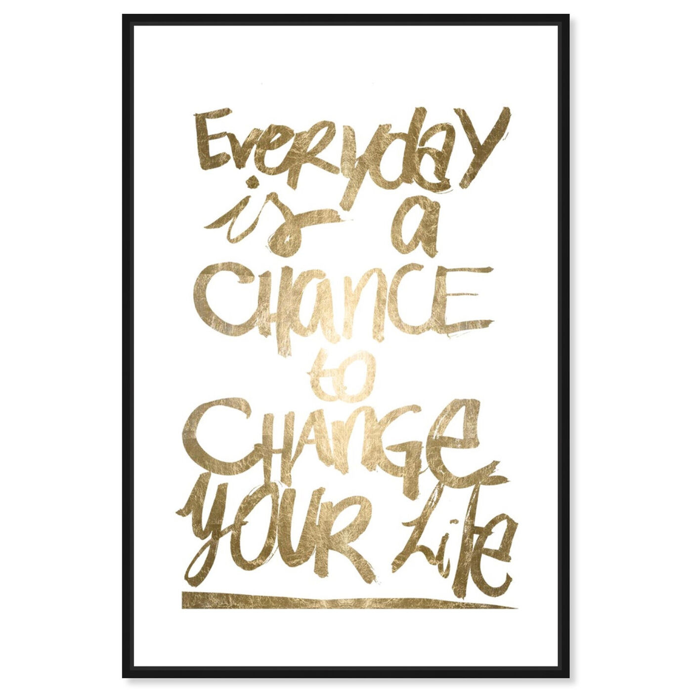 Front view of Everyday is a Chance featuring typography and quotes and motivational quotes and sayings art.