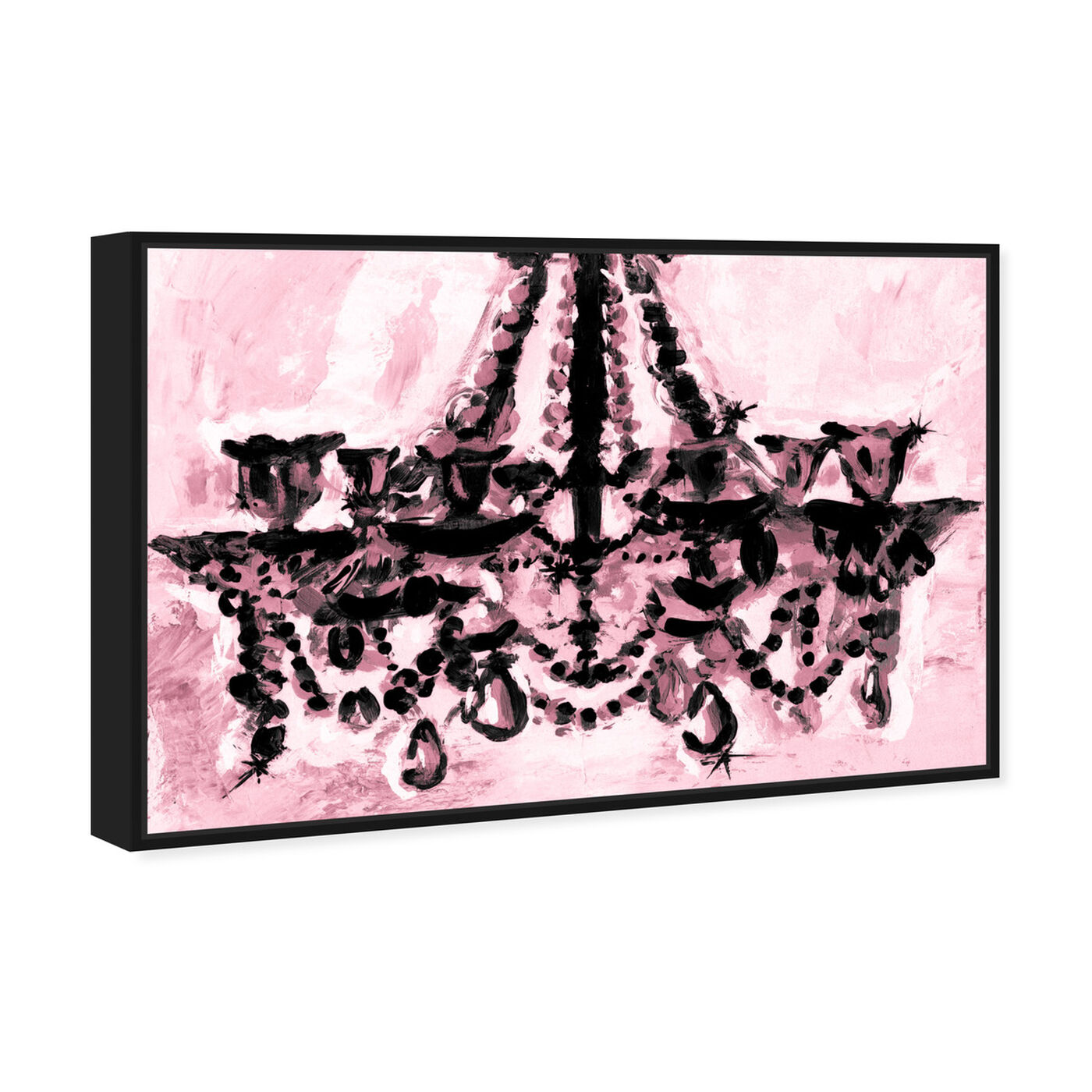 Angled view of Rosa y Negro featuring fashion and glam and chandeliers art.