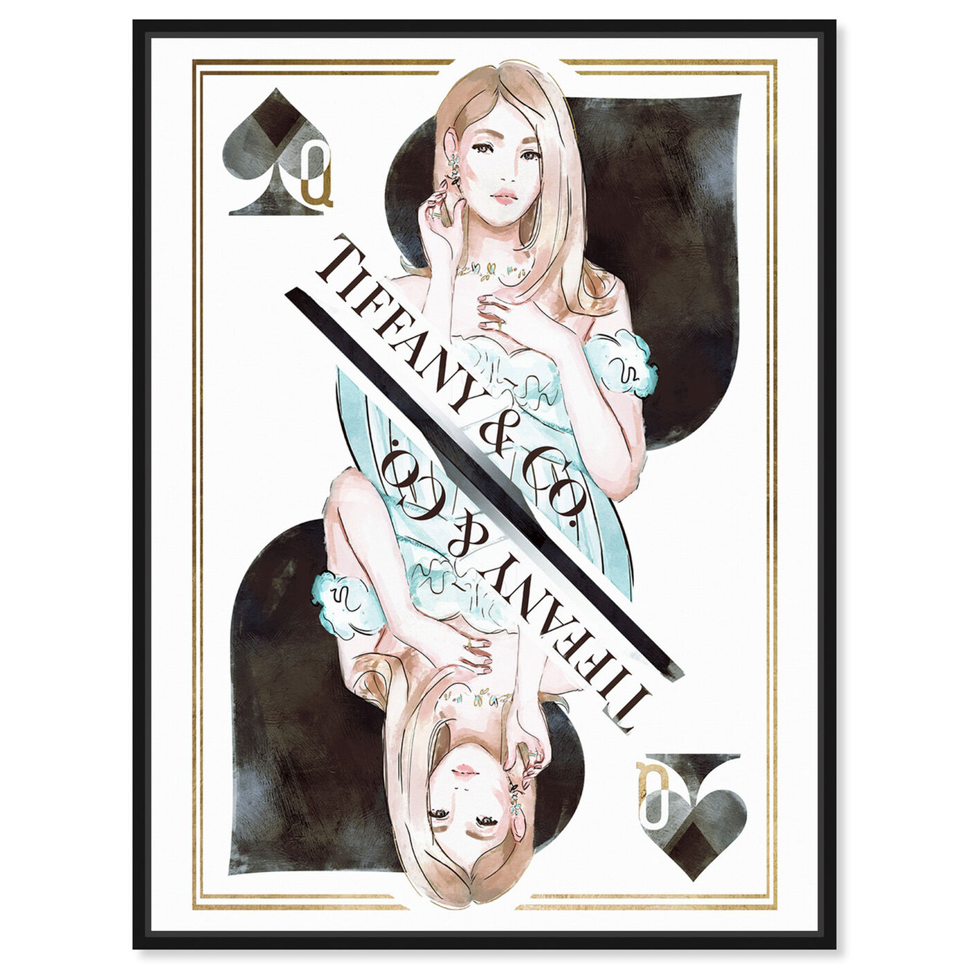 Front view of Queen of Spades Precious featuring fashion and glam and outfits art.