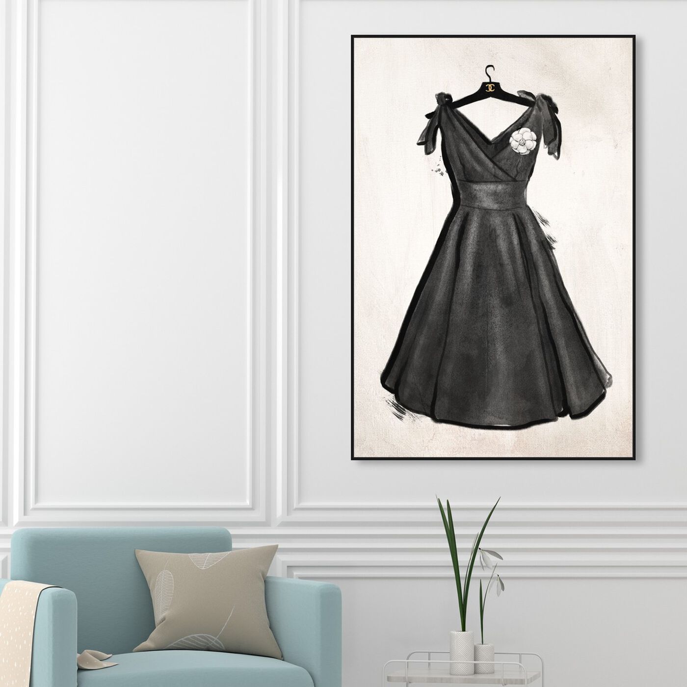 Hanging view of Little Black Dress II featuring fashion and glam and dress art.