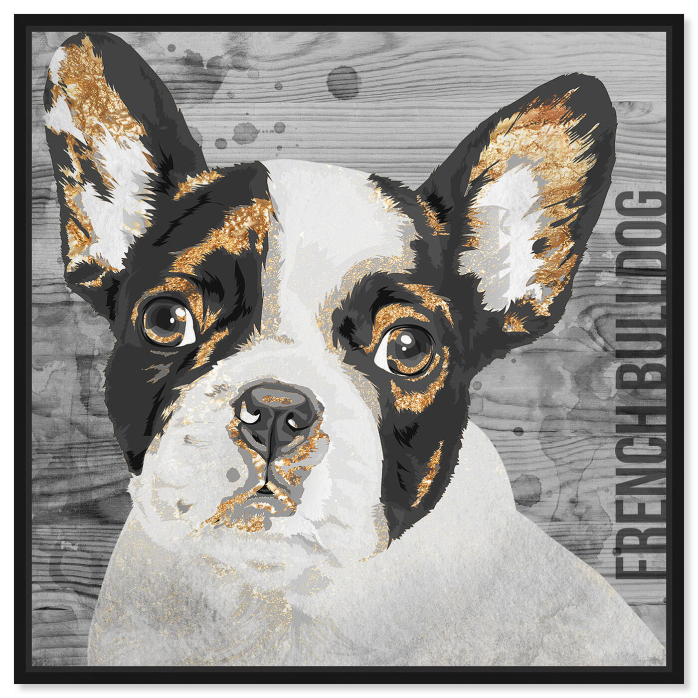 Front view of Love My French Bulldog featuring animals and dogs and puppies art.