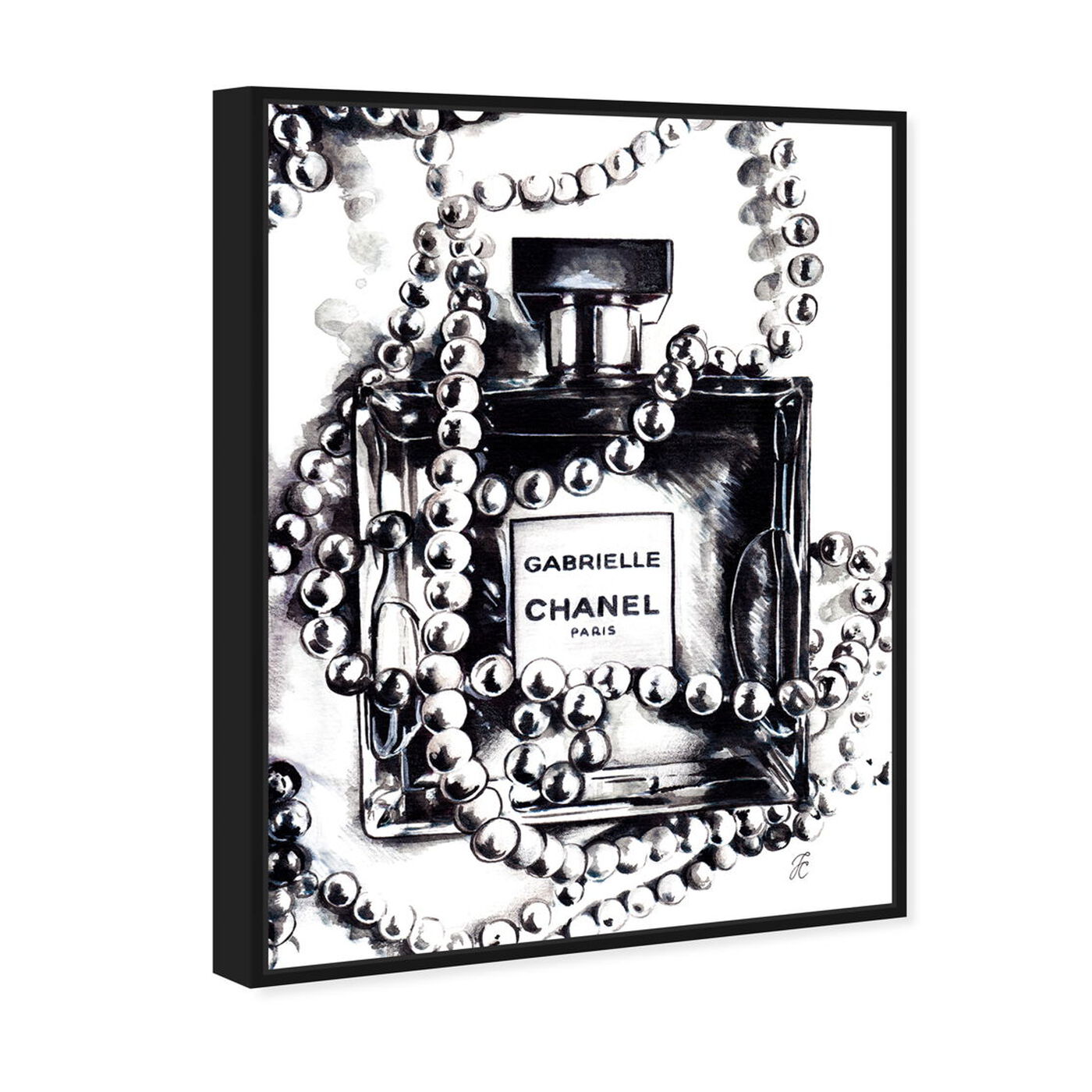 Angled view of Doll Memories - Paris Beads Noir featuring fashion and glam and perfumes art.